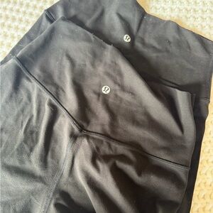 Lululemon Black align, bike shorts 6 inch